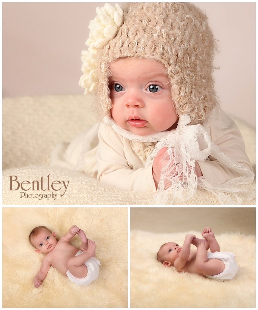 3 month old baby portrait