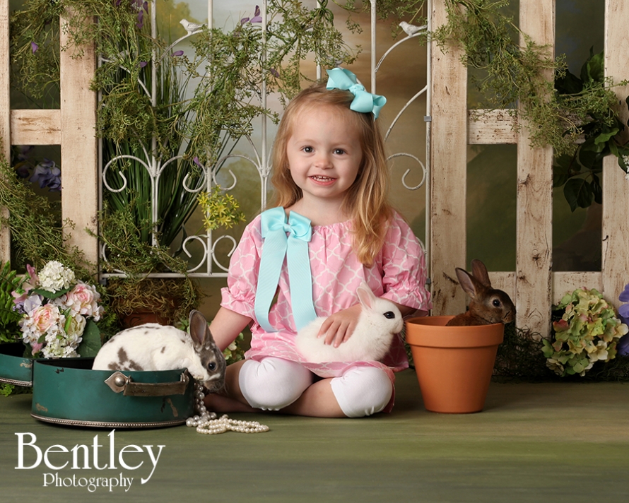 Easter Bunny portraits, children, photographer, Winder, GA, Bentley Photography