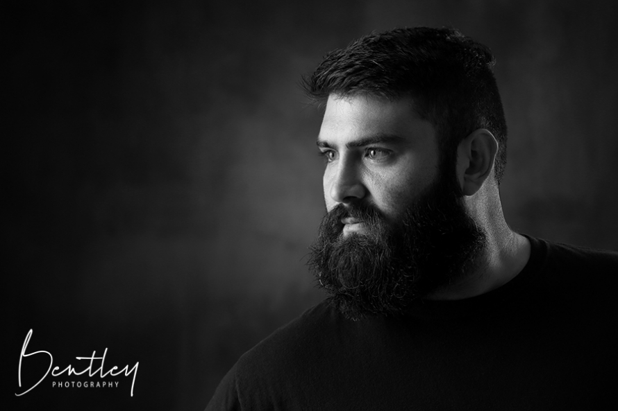 beard, black and white, bearded man, Winder, GA