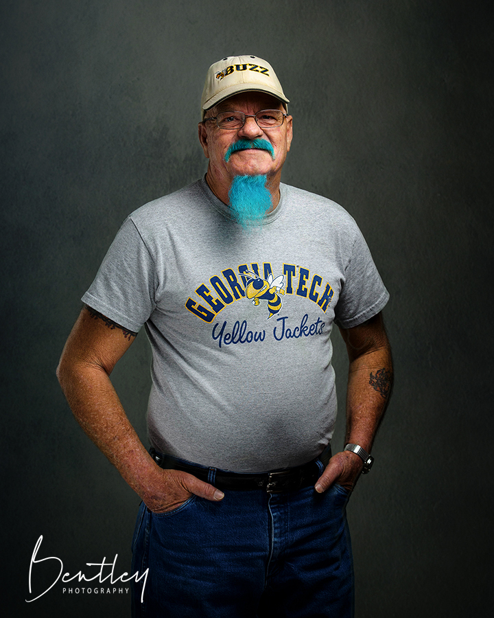 blue beard, bearded man, portrait, Georgia, Tech